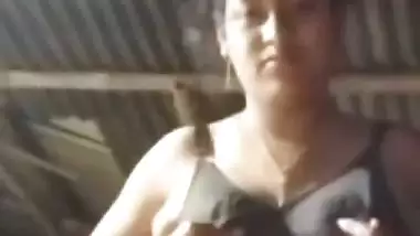 Bengali village girl bra removed and boobs pressing