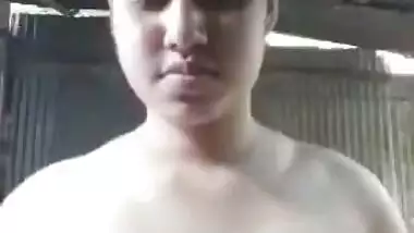 Fair big boobed Indian local girl