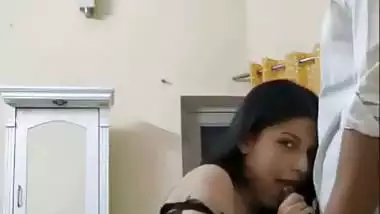 Sexy babe gives an Indian blowjob to her stepbrother