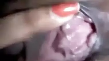 Porn clip about Indian whore taking her natural breasts out and fingering vagina