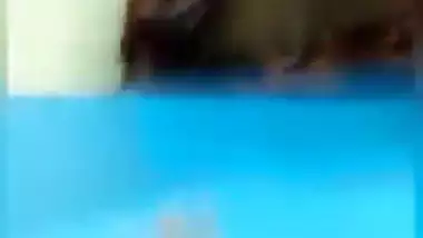 Shop staff lady showing boobs