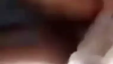 Cute expression during topless boobs show by Indian girl