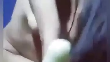 Bangladeshi Chittagong girl masturbating using cucumber