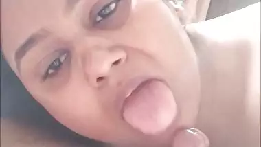 Busty wife Sneha blowjob and big boobs showing