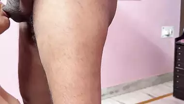 Boobs in bra aunty sucking dick of Indian porn lover