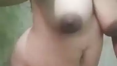 Huge boobs boudi naked in bathroom before sex