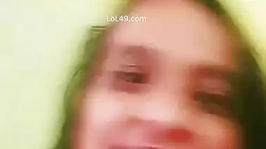 Busty aunty stripping nighty and nude show