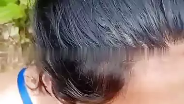 Outdoor HD desi porn of a sexy girl fucking in bushes