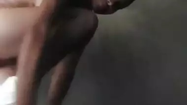 Cute village girl bathing