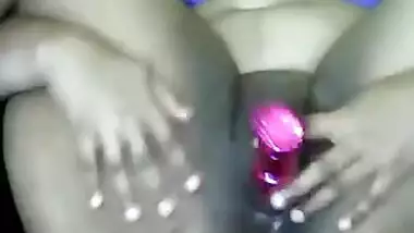 Plump Desi camgirl has fun with some XXX toys in front of webcam