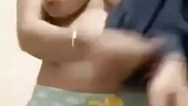 Sexy Indian Punjabi girl stripping nude on selfie cam